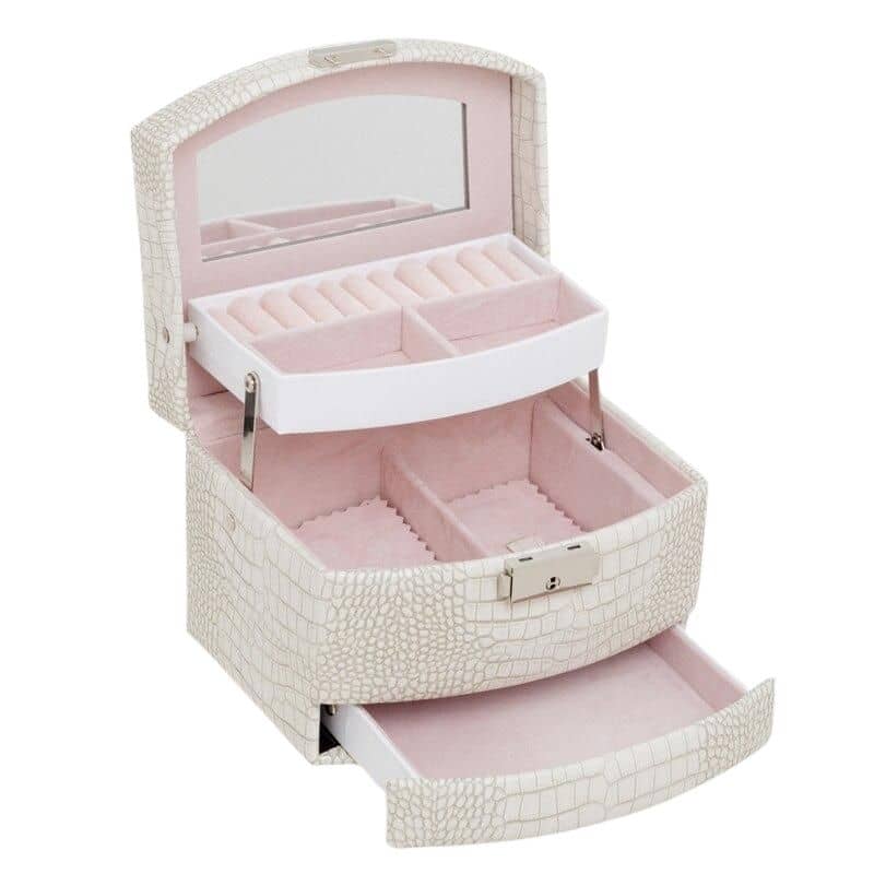 coffret bijoux femme blanc