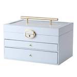 rangement bijoux en cuir avec tiroir